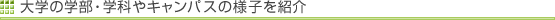 ��w�̊w���E�w�Ȃ�L�����p�X�̗l�q���Љ�