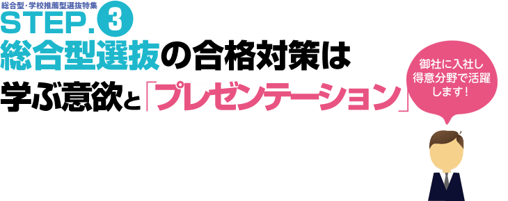 総合型・学校推薦型選抜研究 STEP.3 総合型選抜の合格対策は学ぶ意欲と「プレゼンテーション」