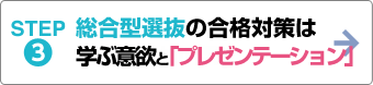 STEP.3 総合型型選抜の合格対策は「面接」とヤル気!