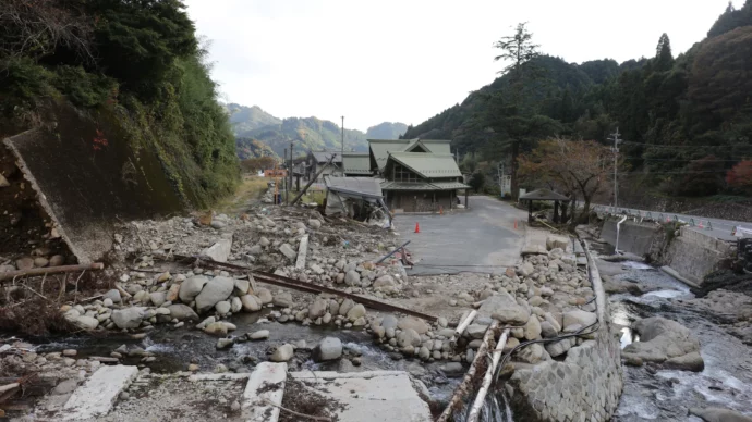 被災した建物