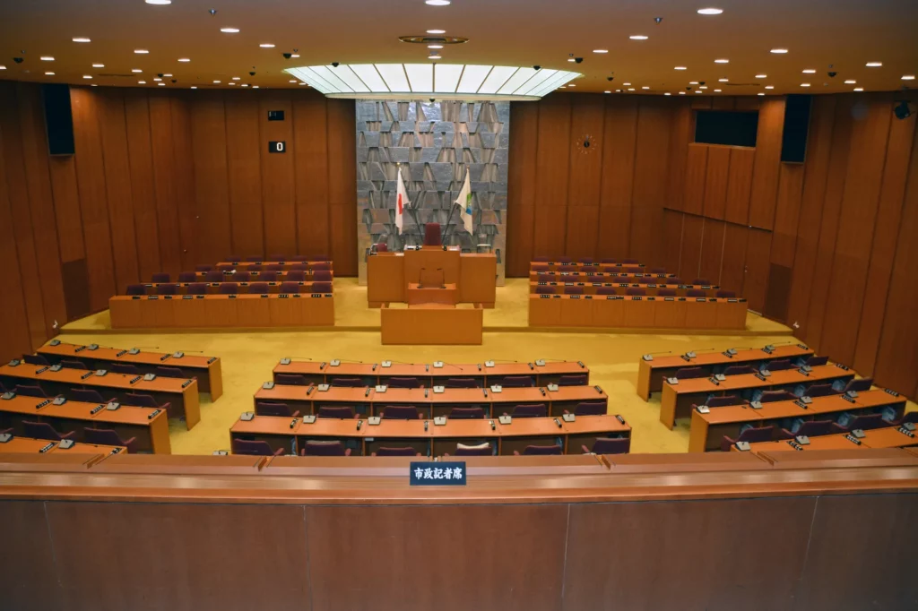 市議会の議場