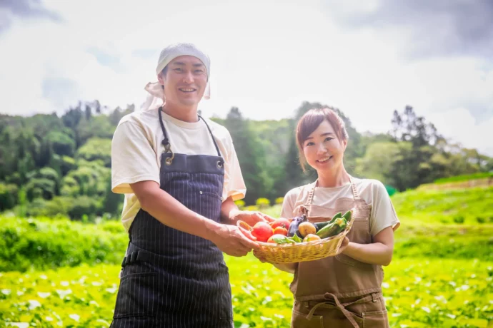 兼業農家を始めた夫婦