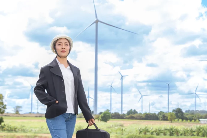 海外で風力発電所をてがけた女性